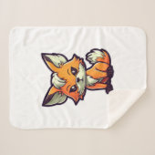 CARTOON FOX SHERPA DEKEN (Voorkant (horizontaal))