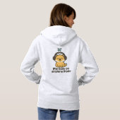 Cartoon Fox Sticker | Mentaal in vliegtuigmodus Hoodie (Achterkant volledig)