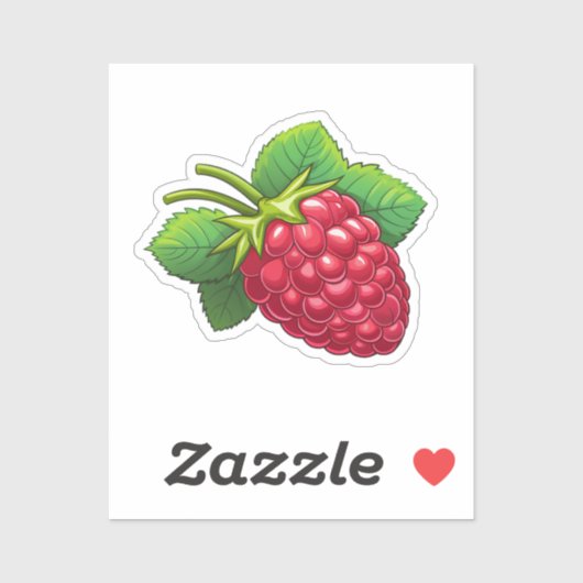 Cartoon framboos sticker (Vel)