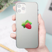 Cartoon framboos sticker (Telefoon)