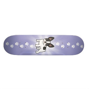 Cartoon French Bulldog Skateboard