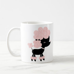 Cartoon French Poodle Koffiemok