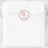 Cartoon French Poodle Ronde Sticker (Tas)