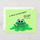 Cartoon Frog Briefkaart (Voorkant / Achterkant)