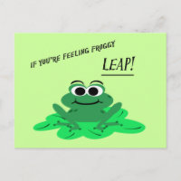 Cartoon Frog Briefkaart