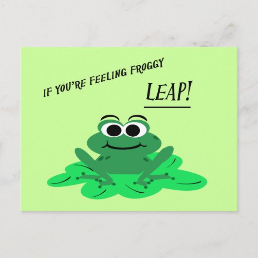 Cartoon Frog Briefkaart (Voorkant)