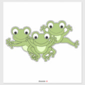 Cartoon Frog Custom-Cut Vinyl Sticker (Vel)