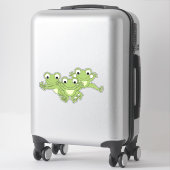 Cartoon Frog Custom-Cut Vinyl Sticker (Koffer)