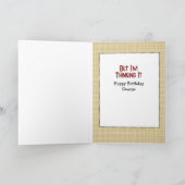 Cartoon Funny Birthday Kaart voor hem (Binnen)