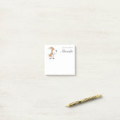 Cartoon Funny Dog Puppy Kick Scooter Kinderen Post-it® Notes (Op bureau)