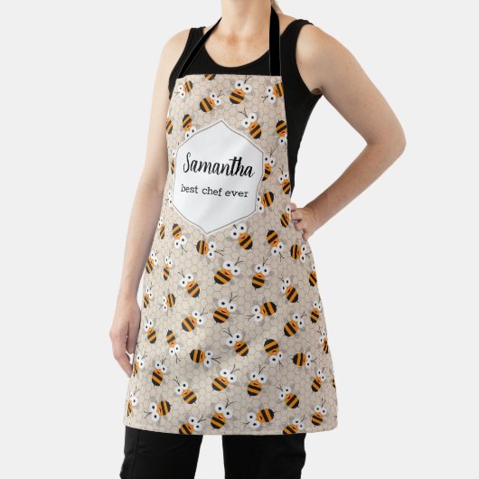 Cartoon Funny Honey Bee Honeycomb Pattern Schort (Insitu)