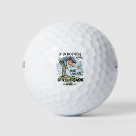 Cartoon Funny Novelty "Stap in het Freakin' Hole" Golfballen