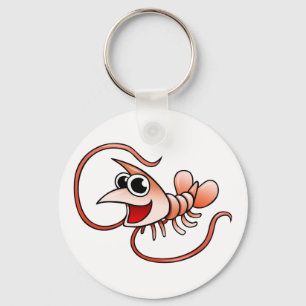 Cartoon Garnaal Sleutelhanger