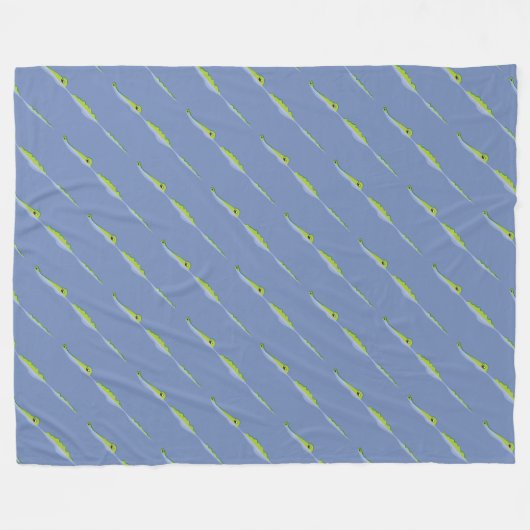 Cartoon Gator Boerderij Patroon Fleece Deken (Voorkant (Horizontaal))