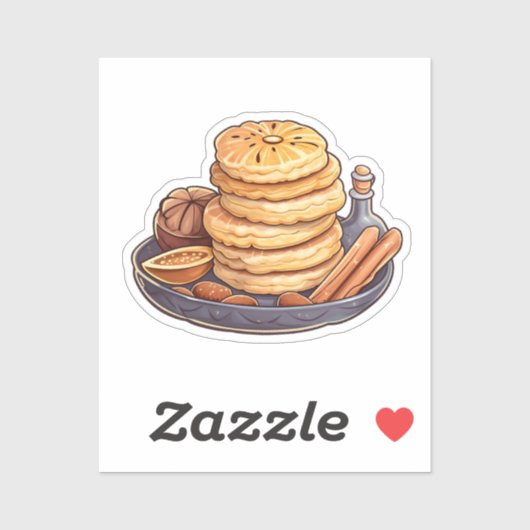 Cartoon gebak sticker (Vel)