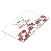 Cartoon-gebotteld Doggies & Botten Cute Fun-Notiti Notitieblok (Schuin)