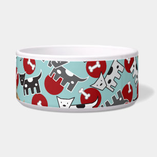 Cartoon-gebotteld Doggies & Botten Cute Fun Pet Bo Voerbakje