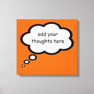 cartoon gedachten ballon decor canvas afdruk