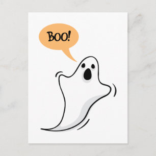 Cartoon geest gezegde Boo! briefkaart