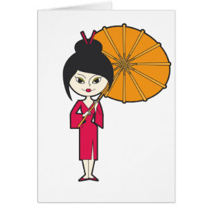 Cartoon Geisha Lady