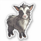 Cartoon geitenillustratie sticker (Voorkant)