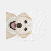 cartoon gele labrador fleece deken (Voorkant (Horizontaal))