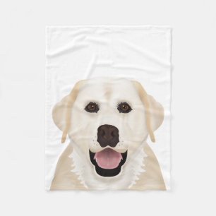 cartoon gele labrador fleece deken