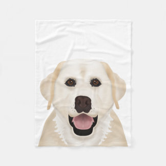 cartoon gele labrador fleece deken
