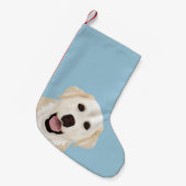 cartoon gele labrador kleine kerstsok (Voorkant (Hangend))