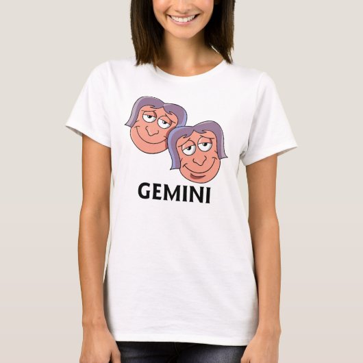 Cartoon Gemini Twins T-Shirt (Voorkant)