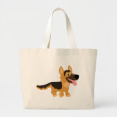 Cartoon German Shepherd Dog Canvas tas (Voorkant)