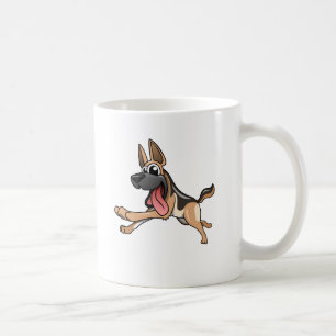 Cartoon German Shepherd Koffiemok