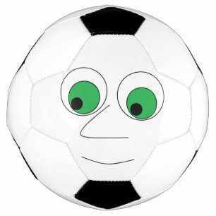 Cartoon gezicht met Big Nose Funny Voetbal