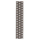 Cartoon Ghost Pattern Halloween Black Table Runner Medium Tafelloper (Voorkant)