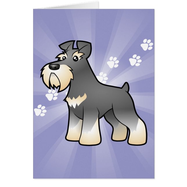 Cartoon Giant/Standard/Miniature Schnauzer (Voorkant)