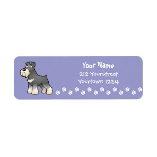 Cartoon Giant/Standard/Miniature Schnauzer Etiket