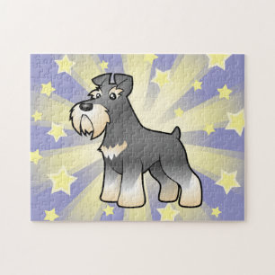 Cartoon Giant/Standard/Miniature Schnauzer Legpuzzel