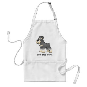 Cartoon Giant/Standard/Miniature Schnauzer Standaard Schort