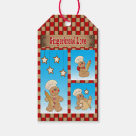 Cartoon Gingerbread Heren Bakkers Cadeaulabel