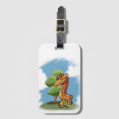 Cartoon Giraffe Bagagelabel (Voorkant (verticaal))