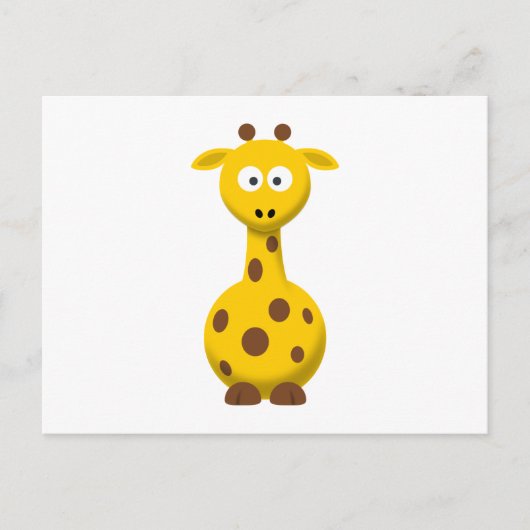 Cartoon Giraffe Briefkaart (Voorkant)