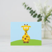 Cartoon Giraffe Briefkaart (Staand voorkant)