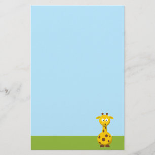 Cartoon Giraffe Briefpapier