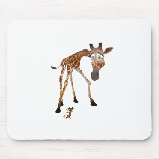 Cartoon Giraffe en muis Muismat (Voorkant)