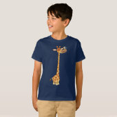 Cartoon Giraffe en T-shirt voor kinderen (Voorkant volledig)