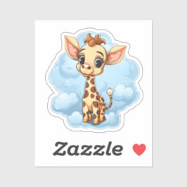 Cartoon giraffe-illustratie sticker