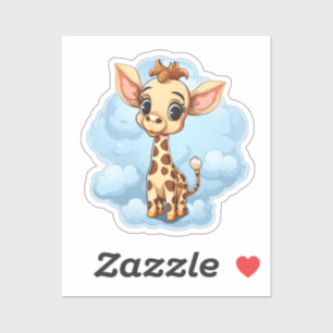 Cartoon giraffe-illustratie sticker
