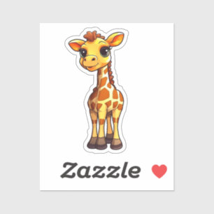 Cartoon giraffe-illustratie sticker