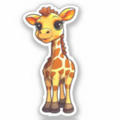 Cartoon giraffe-illustratie sticker (Voorkant)