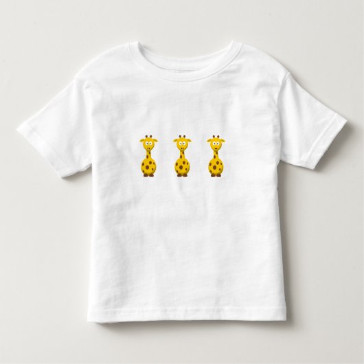 Cartoon Giraffe Kinder Shirts (Voorkant)